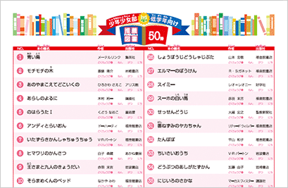 低学年向け<br>推薦図書一覧（50冊）